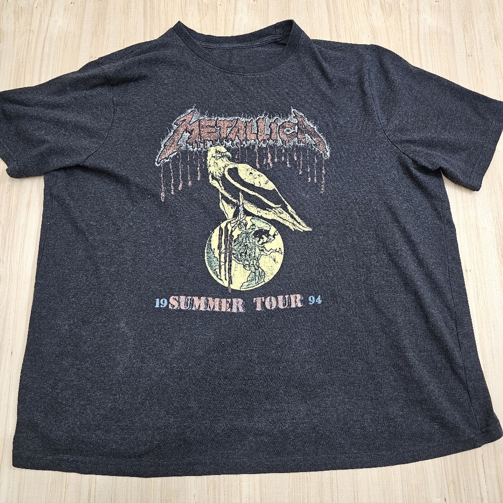 Metallica Reprint Summer Tour Graphic Charcoal T-Shirt 3X